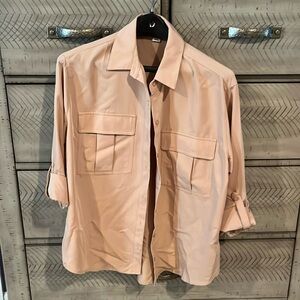 Salmon colored button down